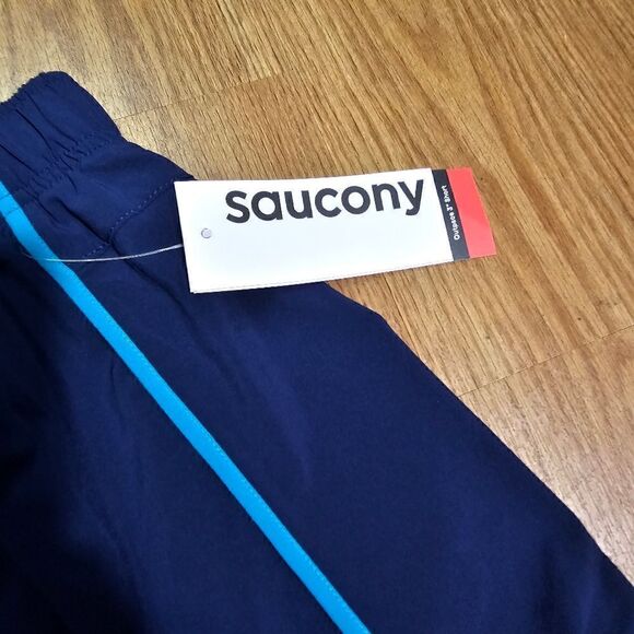 Saucony Outpace 3" Running Shorts Navy Blue Women's Size Large L Brief Lined New - Picture 3 of 12